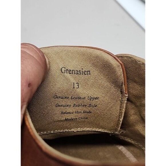Aston Grey Collection Grenasien Mens Size 13 Leather Oxford Dress Shoes almond main image 12
